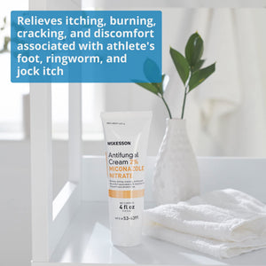 McKesson Antifungal Cream, 2% Miconazole Nitrate - Relieves Itching, Burning, Cracking from Jock Itch, Ringworm and Athlete Foot - 4 oz., 1 Count McKesson buy supplements Au