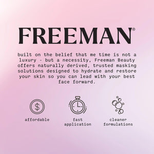 Suplement Freeman Exotic Blends French Pink Clay Peel-Off Face Mask, Pore Clearing Facial Mask, Detoxifies & Removes Impurities, Clean Skincare, For Normal & Combination Skin, VelvetGlow USA