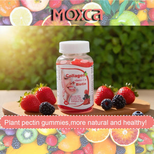 Moxca Hydrolyzed Marine Collagen Gummies for Women | Vegan Collagen Support with Biotin, Vitamins C & E | Daily Beauty Supplement for Hair, Skin & Nails | Natural Fruit Flavor, Clean Formula Moxca buy supplements Au