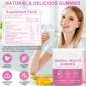 Vital Source Feminine Gummies - Feminine Balance Gummies for Women ph Natrual Famale Balance Cummie - Collagen Gummie - Pineapple PH Balance Gummie for Women Support Women’s Health - 60PCS TooffiBuy Supplements Australia