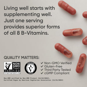 Sports Research Vitamin B-Complex - Full Spectrum of B Vitamins - 90 Liquid Veggie Capsules Sports Research buy supplements Au