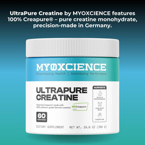 MYOXCIENCE Creapure® Creatine Monohydrate | Supports Strength & Muscle Mass, Cognition and Lean Body Mass | Unflavored 60 Servings MYOXCIENCE buy supplements Au