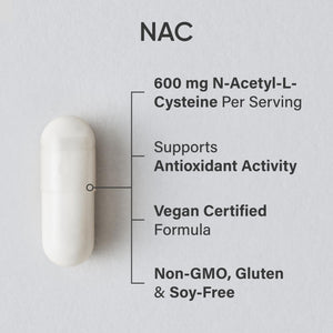Sports Research Vegan NAC Supplement (N-Acetyl Cysteine) 600 mg - Supports Antioxidant Activity - NAC 600 mg - Non-GMO - 90 Capsules for Adults Daily Use Sports Research buy supplements Au