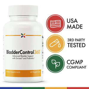 Stop Aging Now - BladderControl360 Formula - Bladder Control Support - Go-Less & Probiotics - Urinary Health Probiotic Supplement - Lactobacillus Rhamnosus, Pumpkin Seed & Soy Germ Extracts - 60 Vcaps Stop Aging NowBuy Supplements Australia