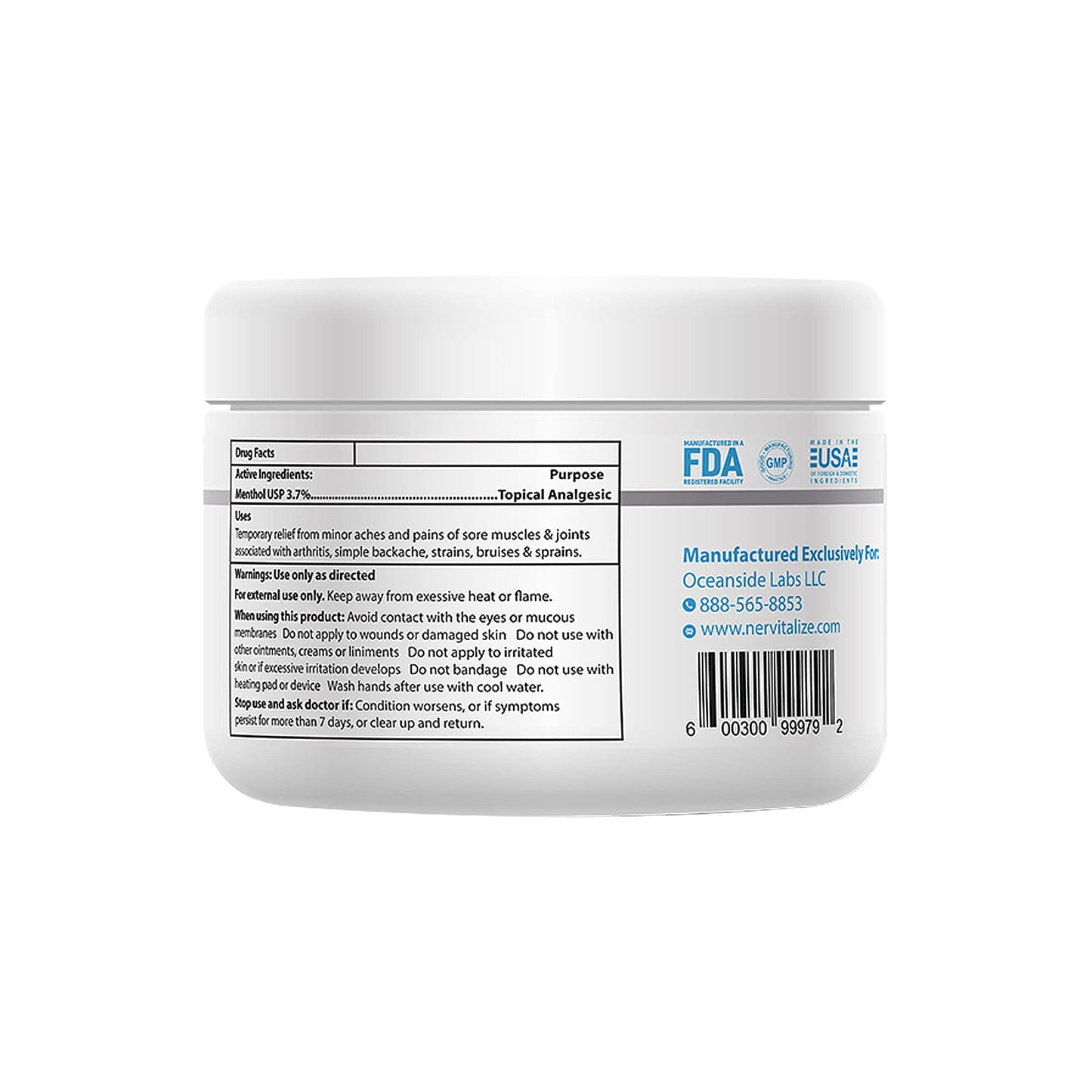 Nervitalize Fast Acting Nerve Pain Relief Cream Maximum Strength Formula - 3 fl oz - Helps Provide Neuro Pain Relief and Deep Nerve Nourishment to Support Normal Nerve Function - Made in The USA NervitalizeBuy Supplements Australia