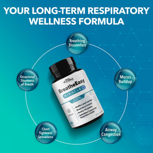 Real Science Nutrition BreatheEasy Lung Support Supplement for Lung Health & Respiratory Wellness – Lung Cleanse Formula with Vinitrox, GABA for Circulation Support - Made in USA - 60 Capsules Real Science Nutrition buy supplements Au