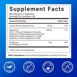 Magnesium Complex Supplement with 7 Forms of Magnesium Glycinate, Malate, Citrate & More, High Absorption for Bones, Muscle, Recovery, Energy, Vegan Non-GMO 120 Capsules Svovita buy supplements Au
