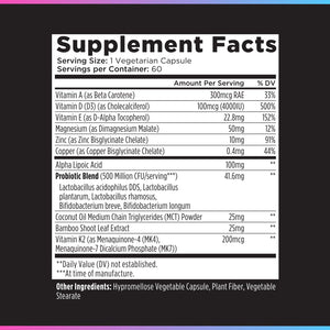 Livingood Daily Vitamin D3 K2 4000 IU Supplement, 9-in-1 Dietary Supplement for Immune Support - Made with Vitamins D, A, E, K2, Zinc, Magnesium & Probiotic Blend for Maximum Absorption - 60 Capsules Livingood Daily buy supplements Au