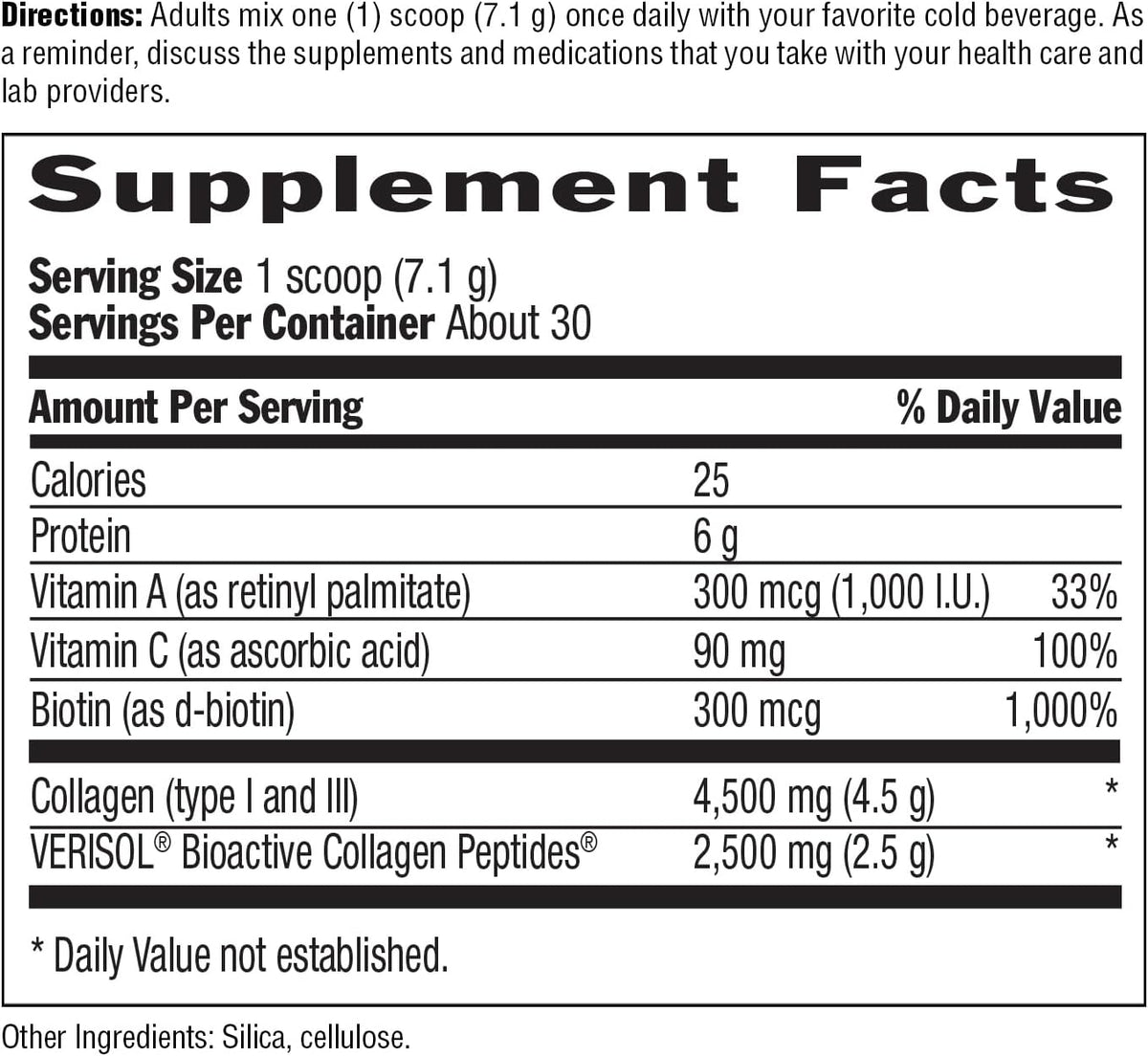 Country Life Maxi-Collagen 7000 Powder, Verisol Peptides, 7.5 oz