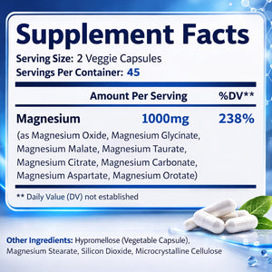 Top Nurex Magnesium Complex Supplement for Women & Men | 1000mg Maximum Absorption | 8 Magnesium Forms Including Glycinate, Citrate, Malate | Supports Relaxation, Sleep, Bone Strength | 90 Capsules Art anime buy supplements Au