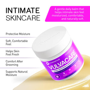 Pharmapulse Vaginal Moisturizer, Vulva Balm Cream, Intimate Skin Care, Menopause Support - Relieves Dryness, Itching, Burning, Redness, Chafing, Odor, Irritation - Estrogen Free 2oz Pharmapulse buy supplements Au