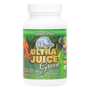 NaturesPlus Ultra Juice Green - 90 Bi-Layered Tablets - Supports Immune Health, Digestion & Energy Production - Organic, Non-GMO, Vegan, Gluten Free - 45 Servings NaturesPlus buy supplements Au