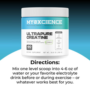 MYOXCIENCE Creapure® Creatine Monohydrate | Supports Strength & Muscle Mass, Cognition and Lean Body Mass | Unflavored 60 Servings MYOXCIENCE buy supplements Au