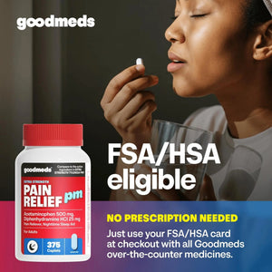 GoodMeds Compare to Tylenol PM PM Pain Reliever & Sleep Aid, Generic Acetaminophen 500mg, Fast-Acting, Extra Strength for Headaches, Migraines, Aches | Non-Habit Forming (375 Count) GoodMedsBuy Supplements Australia