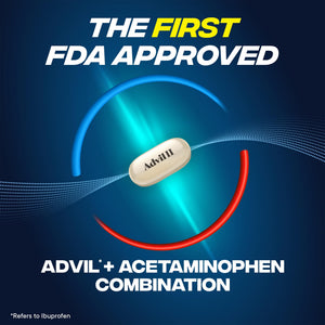 Advil Dual Action Coated Caplets, 125 Mg Ibuprofen and 250 Mg Acetaminophen per Dose (2 Dose Equivalent) for 8 Hour Pain Relief - 216 Count Advil buy supplements Au