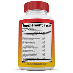 (10 Pack) Vital Fruits and Veggies Supplement Whole Food Red & Green Superfoods Non GMO Vegan Friendly 900 Veggie Capsules 10 Bottles Justified Laboratories buy supplements Au
