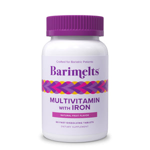 BariMelts Bariatric Multivitamin with Iron, 60 Fast-Dissolving Tablets (1-Month Supply), Sugar-Free Bariatric Vitamins for Women, Natural Fruit Flavor BariMelts buy supplements Au