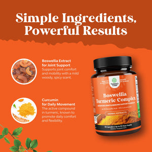 Boswellia Extract Capsules with Turmeric - Advanced Immune Health Support Supplement - Turmeric & Boswellia Serrata Capsules 500mg per Serving for Body Detox & Healthy Joints - 90 Count Natures Craft buy supplements Au