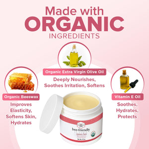BeeFriendly Organic Vaginal Moisturizer, USDA Certified, Natural Vulva Cream For Dryness, Itching, Irritation, Redness, Chafing Of Vagina Due To Menopause & Thinning 2 oz BeeFriendly buy supplements Au