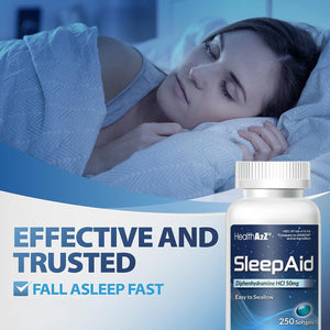 HealthA2Z Sleep Aid, Diphenhydramine Softgels, 50mg, Supports Deeper, Restful Sleeping (250 Counts) HealthA2ZÂ buy supplements Au