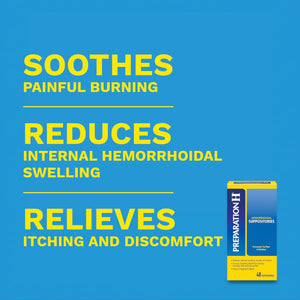 PREPARATION H Hemorrhoid Symptom Treatment Suppositories, Burning, Itching and Discomfort Relief (48 Count) Preparation HBuy Supplements Australia