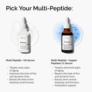 Suplement The Ordinary Multi-Peptide + Copper Peptides 1%, Anti-Aging Serum for Fine Lines and Skin Elasticity, 1 Fl Oz (Pack of 2) - VelvetGlow USA