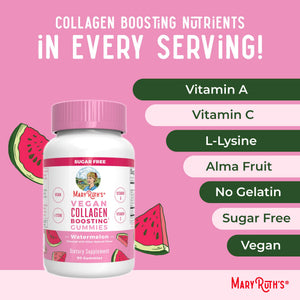 MaryRuth Organics Vegan Collagen for Women & Men, Collagen Boosting Gummies, Skin Care, Lysine, Vitamin C, Vitamin A, Amla, Supplement for Hair & Skin, Vegan, Non-GMO, Gluten Free, 90 Servings MARYRUTH'S buy supplements Au