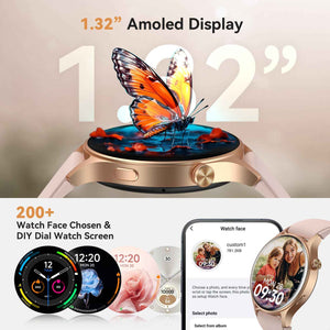 Smart Watch for Women, Answer/Make Call, 1.32'' AMOLED Ultra-Clear Screen