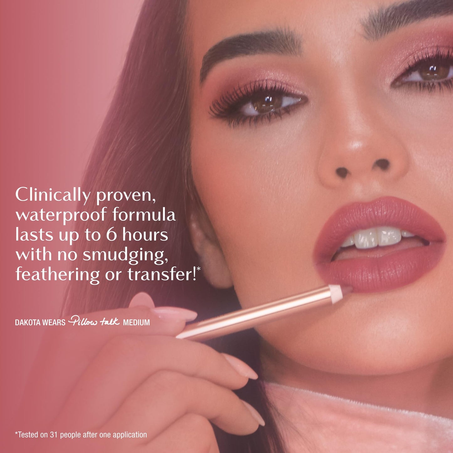 Charlotte Tilbury Lip Cheat Lip Liner Pencil - Creamy Fuller-Looking Lip Pencil with Jojoba Oil & Hyaluronic Acid - Waterproof, Smudge-Proof