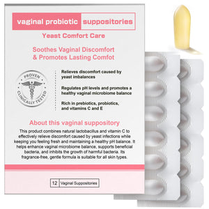 Nahid Vaginal probiotic Suppository, hyaluronic Acid Suppositories, Vaginal moisturizer, PH Balance, Restores Healthy Vaginal Odor, Yeast Comfort Care (12 Inserts) Nahid buy supplements Au