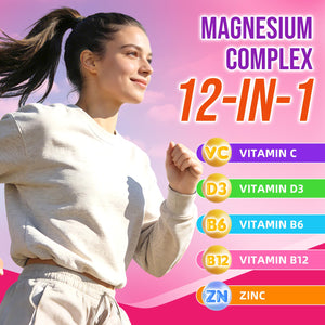 2 Pack Magnesium Complex Gummies – with 12 Forms of Magnesium Plus Vitamins B6, B12 & C. Vegan Strawberry Gummies to Support Mood, for Adults, 120 Count BVIVLOO buy supplements Au