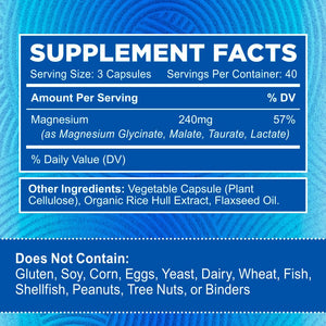 Zentastic Magnesium Complex 4-in-1 Supplement – Magnesium Glycinate, Malate, Taurate & Lactate – Chelated High Absorption for Nerves, Muscles, Bones & Immune Support – 120 Capsules Zentastic buy supplements Au