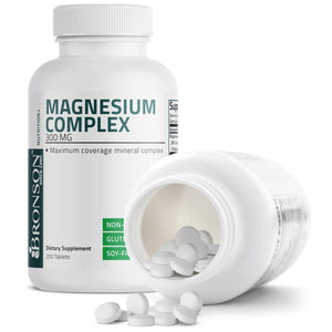 Bronson Triple Magnesium Complex Maximum Coverage 300mg - Non-GMO Formula, 250 Tablets Bronson buy supplements Au
