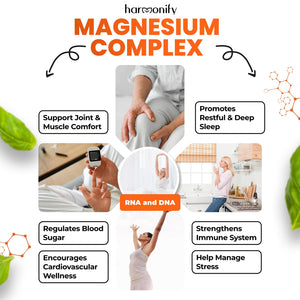HARMONIFY Magnesium Glycinate Citrate Malate Aspartate Gluconate, 5 in 1 Formula, 120 Purified Veggie Capsule, 1000 mg, Gluten Free, Non-GMO, 60 Days Serving HARMONIFY buy supplements Au