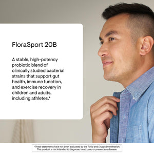 THORNE - FloraSport 20B - Shelf-Stable Probiotic Blend - Supports Gut, Immune & Digestive Health - Occasional Gas, Bloating, Diarrhea & Constipation Relief* - NSF Certified for Sport - 30 Capsules THORNE buy supplements Au