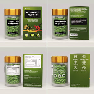 Akkermansia Muciniphila Probiotics 320 Billion CFU| Probiotic and Prebiotic | Akkermansia Probiotics for gut health | Inulin Prebiotic Fiber Capsules Astaxanthin & Berberine & Chromium | 120 capsules Stanis Labs buy supplements Au