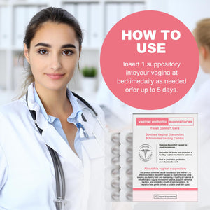 Nahid Vaginal probiotic Suppository, hyaluronic Acid Suppositories, Vaginal moisturizer, PH Balance, Restores Healthy Vaginal Odor, Yeast Comfort Care (12 Inserts) Nahid buy supplements Au