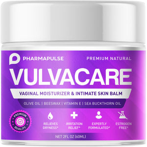Pharmapulse Vaginal Moisturizer, Vulva Balm Cream, Intimate Skin Care, Menopause Support - Relieves Dryness, Itching, Burning, Redness, Chafing, Odor, Irritation - Estrogen Free 2oz Pharmapulse buy supplements Au