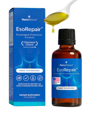 EsoRepair Nano Esophageal & Stomach Health Supplements for Men & Women - Digestive Comfort - Slippery Elm Bark, Zinc L-Carnosine & Aloe Vera Extract - Non-GMO & Dairy Free NANOREVIVE buy supplements Au