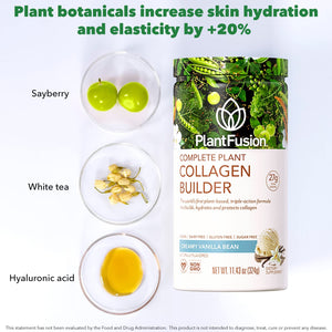PlantFusion Vegan Collagen Powder - Plant Based Collagen Protein Powder For Muscle & Joints, Hair, Skin & Nails - Keto, Gluten Free, Soy Free, Non-Dairy, No Sugar, Non-GMO - Unflavored 10.58 oz PlantFusion buy supplements Au