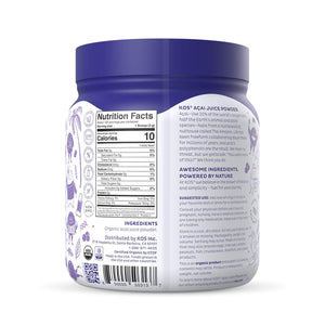 KOS Organic Acai Juice Powder - USDA Certified Organic, Plant Based Superfood Antioxidants, Superberry from Brazil, Great for Smoothies and Bowls, 0g Sugar, Vegan, Gluten-Free, Non-GMO - 120 Servings KOS buy supplements Au