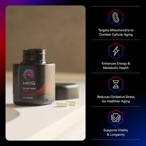 MitoQ Pure Advanced Mitochondria Supplement Superior Bioavailability to CoQ10 | Reduces Free Radical Damage for Healthy Aging, Metabolism, Heart Health, Energy, Strength & Mobility MitoQ buy supplements Au