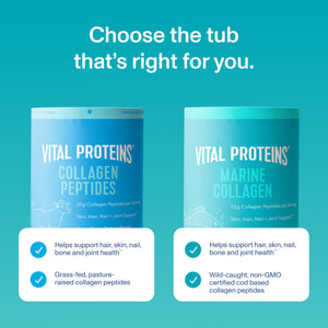 Vital Proteins Marine Collagen Peptides Powder Supplement for Skin Hair Nail Joint - Hydrolyzed Collagen - 12g per Serving - 7.8 oz Canister Vital Proteins buy supplements Au