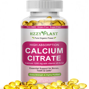 Suplement Calcium Supplements for Women Softgels, High Absorption Calcium Citrate Supplement Essential Mineral Calcium 1200 mg with Vitamin D3 Magnesium for Bone Health Support - VelvetGlow USA