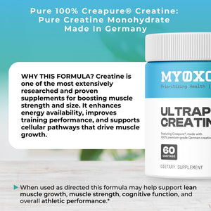 MYOXCIENCE Creapure® Creatine Monohydrate | Supports Strength & Muscle Mass, Cognition and Lean Body Mass | Unflavored 60 Servings MYOXCIENCE buy supplements Au