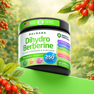 Dalnara Dihydroberberine Capsules 250mg, 60 Count - Supports Metabolic Wellness & Balanced Energy, Non-GMO,Dihydroberberine Supplement DalnaraBuy Supplements Australia