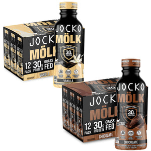 Jocko Fuel Protein Shake Bundle - Vanilla and Chocolate (24 Count) Jocko Fuel buy supplements Au