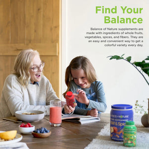 Balance of Nature Fruits & Veggies Supplements - Whole Fruit and Vegetable Ingredients for Women, Men, and Kids - 90 Fruits Capsules, 90 Veggies Capsules - 1 Set Balance of Nature buy supplements Au