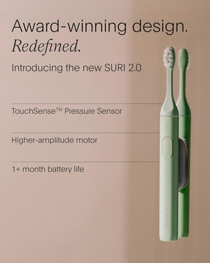 Suplement SURI 2.0 New Sonic Electric Toothbrush with Pressure Sensor | 1 Month+ Battery | Electric Toothbrush for Adults - VelvetGlow USA