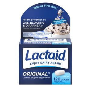 Lactaid Original Strength Lactose Intolerance Pills, 9000 FCC Natural Lactase Enzyme Dairy Relief Caplets, Helps Prevent Gas, Bloating & Diarrhea Due to Lactose Sensitivity in Adults & Kids, 120 Count Lactaid buy supplements Au